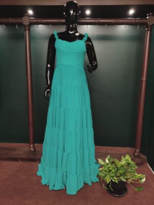 GEORGETTE GREEN GOWN